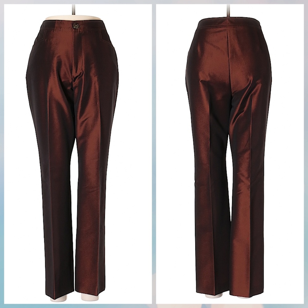 Doncaster Burgundy Brown Metallic Pants